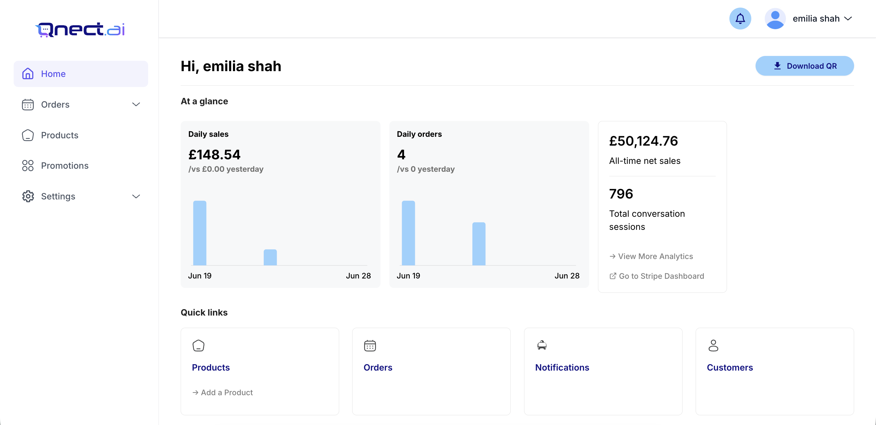 Qnect Dashboard
